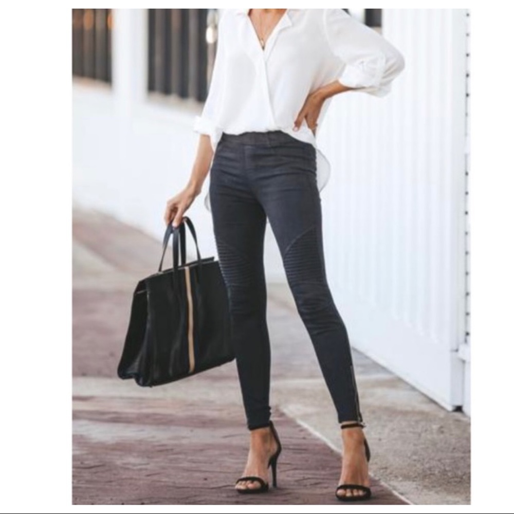 Must Have Motto Zipper trim skinny leggings - Picture 8 of 8